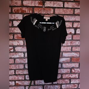 Michael Kors Black Embellished Women's Top